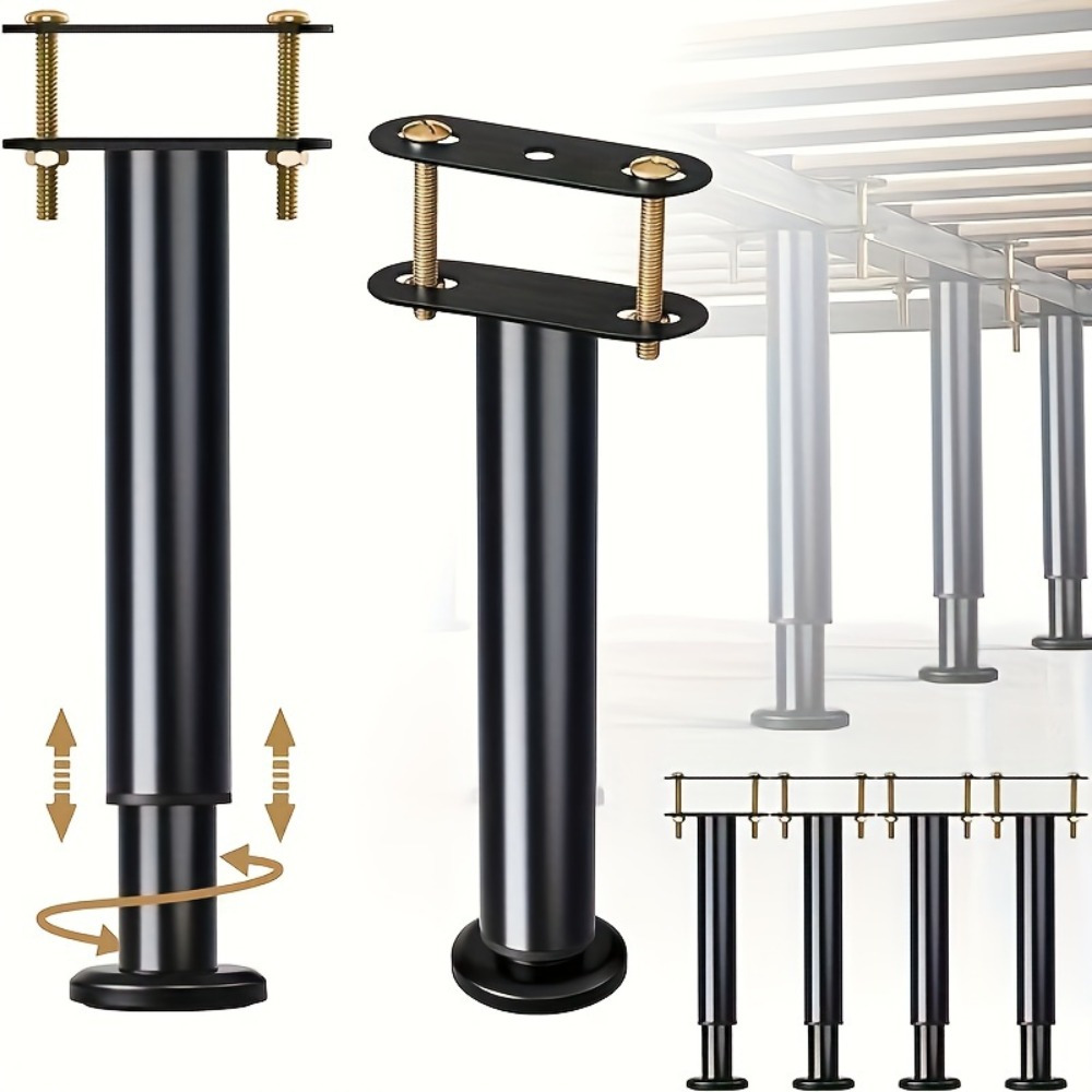 Canopy Bed Frame Metal Queen - Altura ajustable: 4 patas de soporte