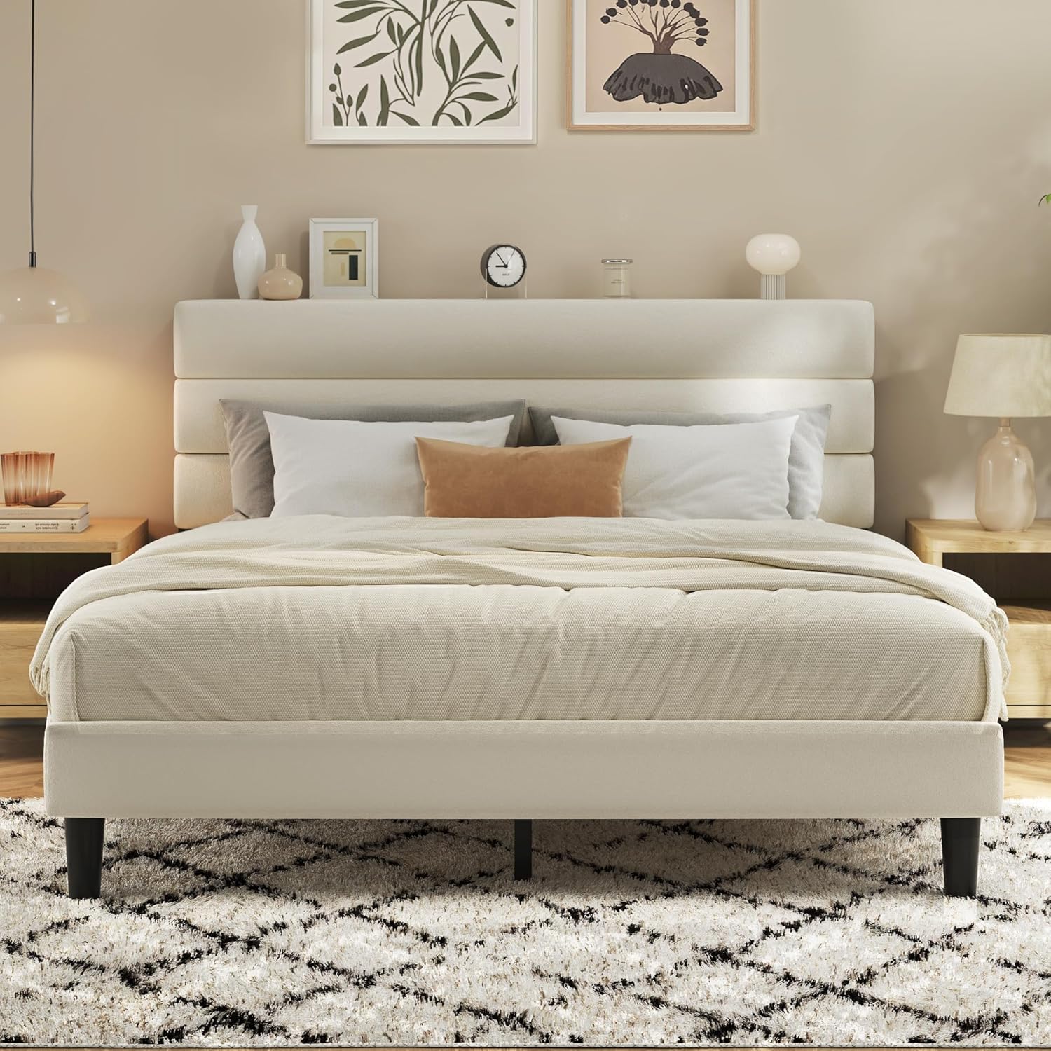 Canopy Bed Frame Metal Queen - Base de Cama Queen con Cabecero