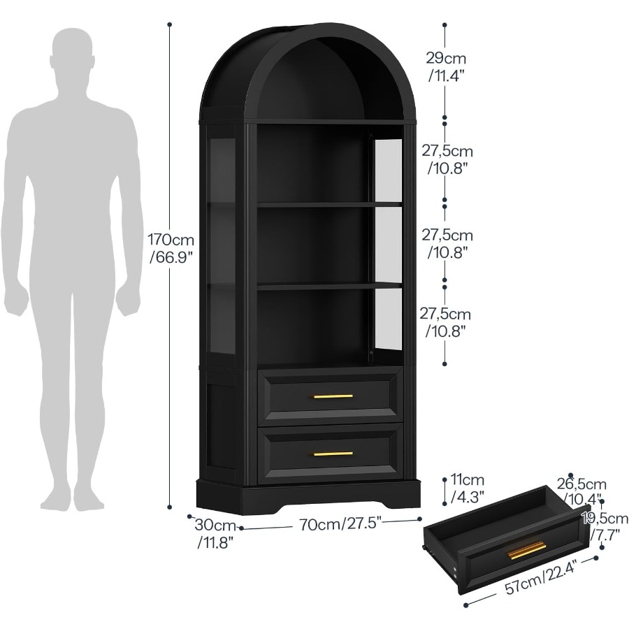 Vitrina, estantería alta con f - Storage reseña y precio