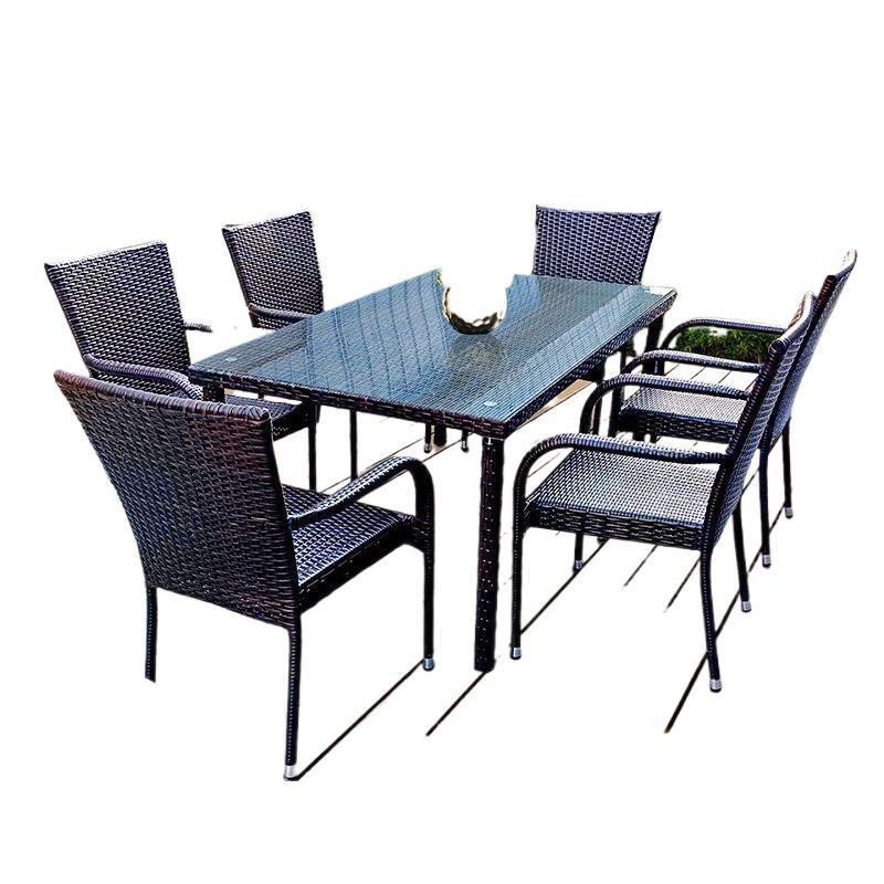Mesas y sillas de ratán para e - Outdoor Furniture reseña y precio