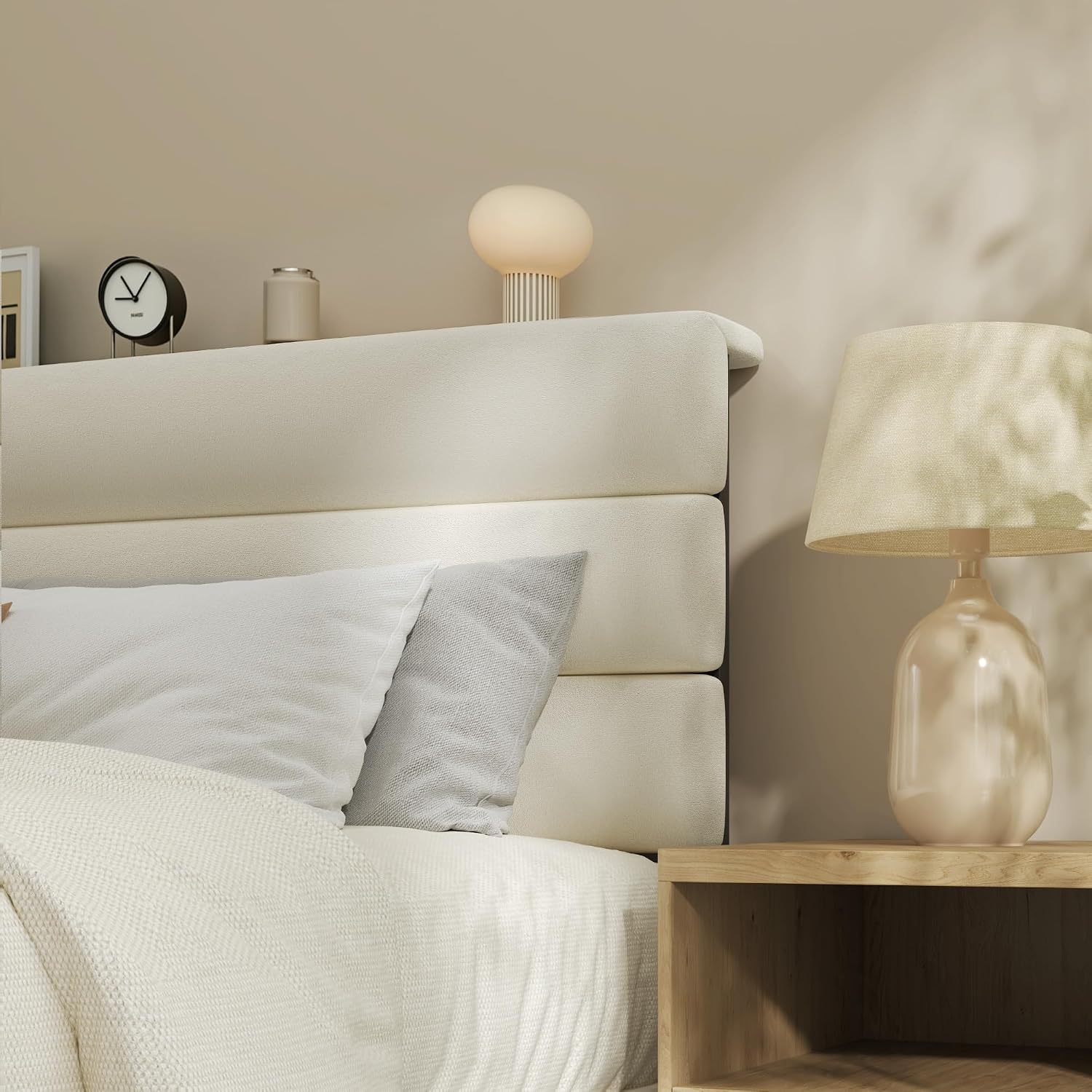 Base de Cama Queen con Cabecer - Canopy Bed Frame Metal Queen reseña y precio