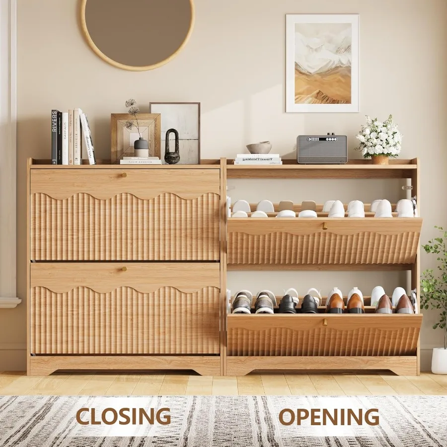 Mueble para guardar zapatos co - Shoe Rack Cabinet Narrow Entryway reseña y precio
