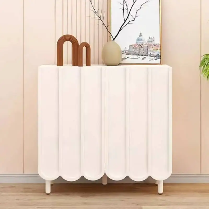 Zapatero minimalista blanco de - Shoe Rack Cabinet Narrow Entryway reseña y precio