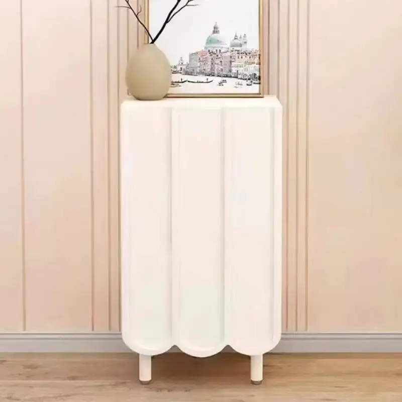 Zapatero minimalista blanco de - Shoe Rack Cabinet Narrow Entryway reseña y precio